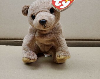 Ty Beanie Babies - Nwt - Mwmt - Pecan The Brown Bear