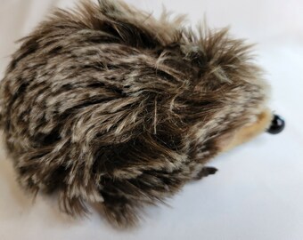 Steiff Joggi Hedgehog, Lying, Mohair, 7" Made in Germany,