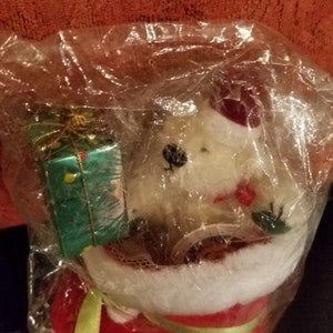 Bear Essentials Bear-Christmas Santa Bear in Box (Shoe) for Bathroom