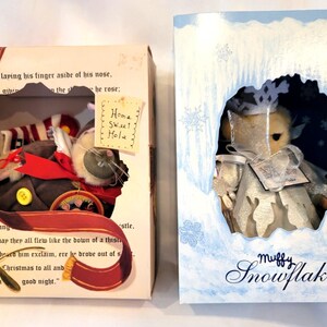 Two Muffy in original Box 1-Snowflake 2- Twas night bearfore Christmas
