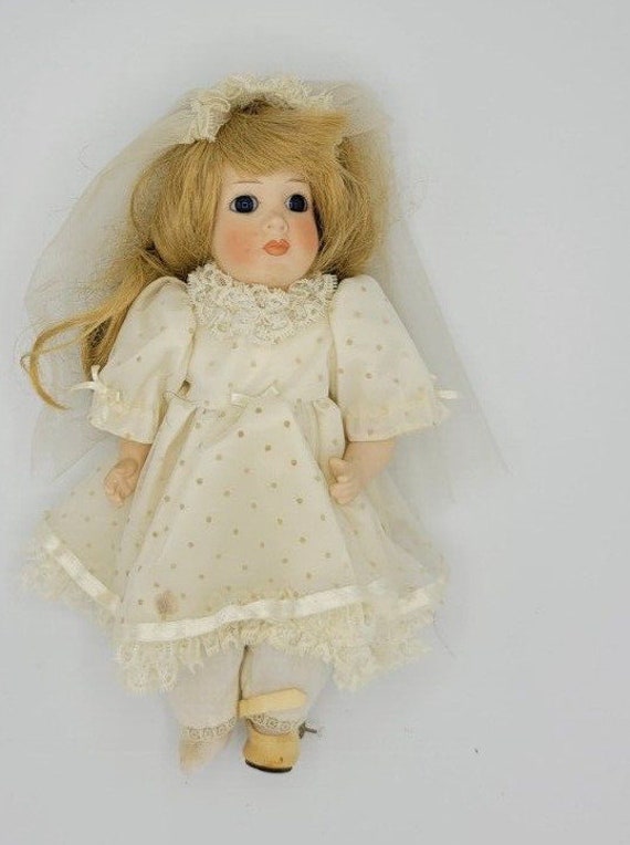 Porcelain Wedding Doll 13" Aprox Tall - image 3
