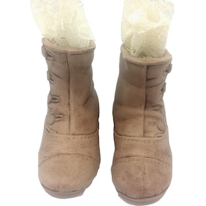 Ceramic Boots with lace tops Decoration