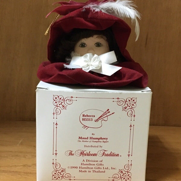 The Heirloom Tradition - Maud Humphrey Bogart - Doll Head Ornament Rebecca 5513 Vintage