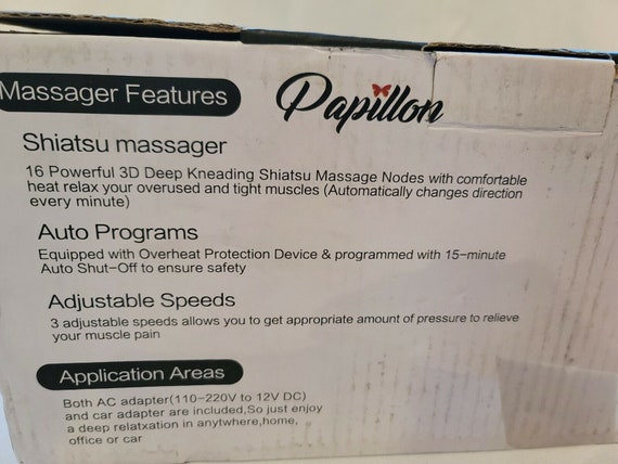 Review of Papillon Back Massager with Heat 