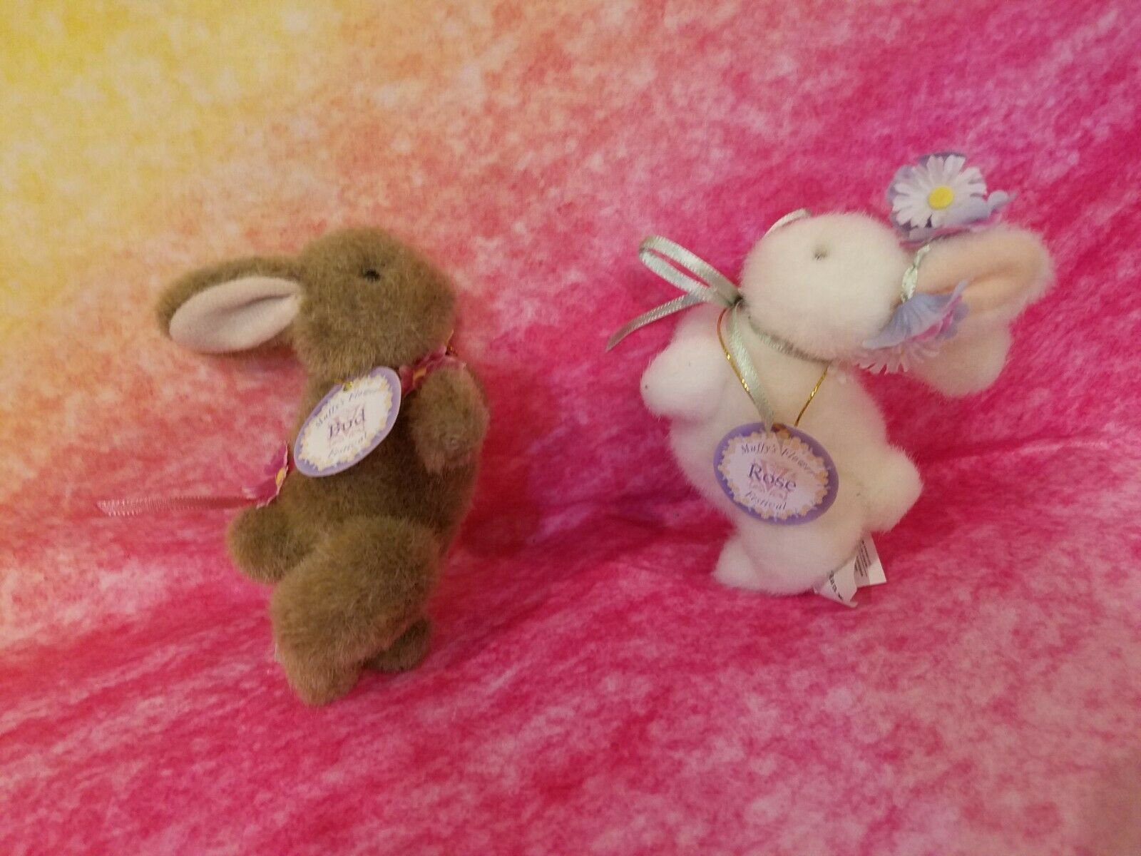 Muffy VanderBear Flower Festival Bunny's 3 Rose's & 3 Bud's NWT NABCO 
