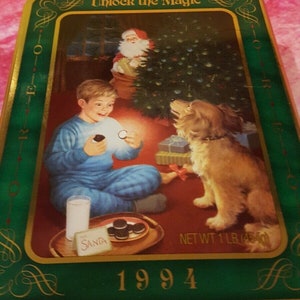 8&quot; x 6&quot; Naughty or Nice Tin with Santa