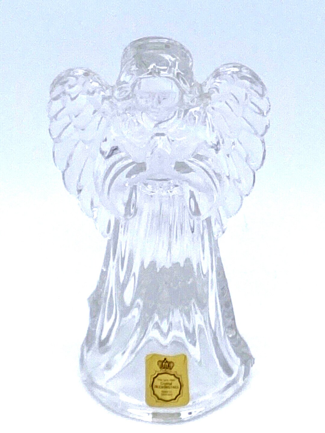 Princess House Nativity Standing Angel 24 Lead Crystal Made Etsy
