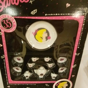 Mattel Barbie Limited 1994 Miniature China Tea Set 35th Anniversary