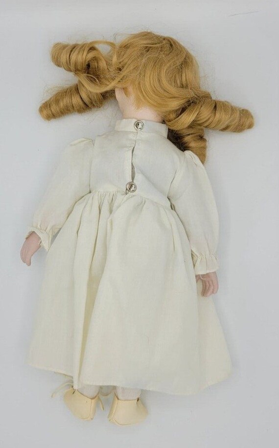 Porcelain Candy-striped Doll Tall - image 4
