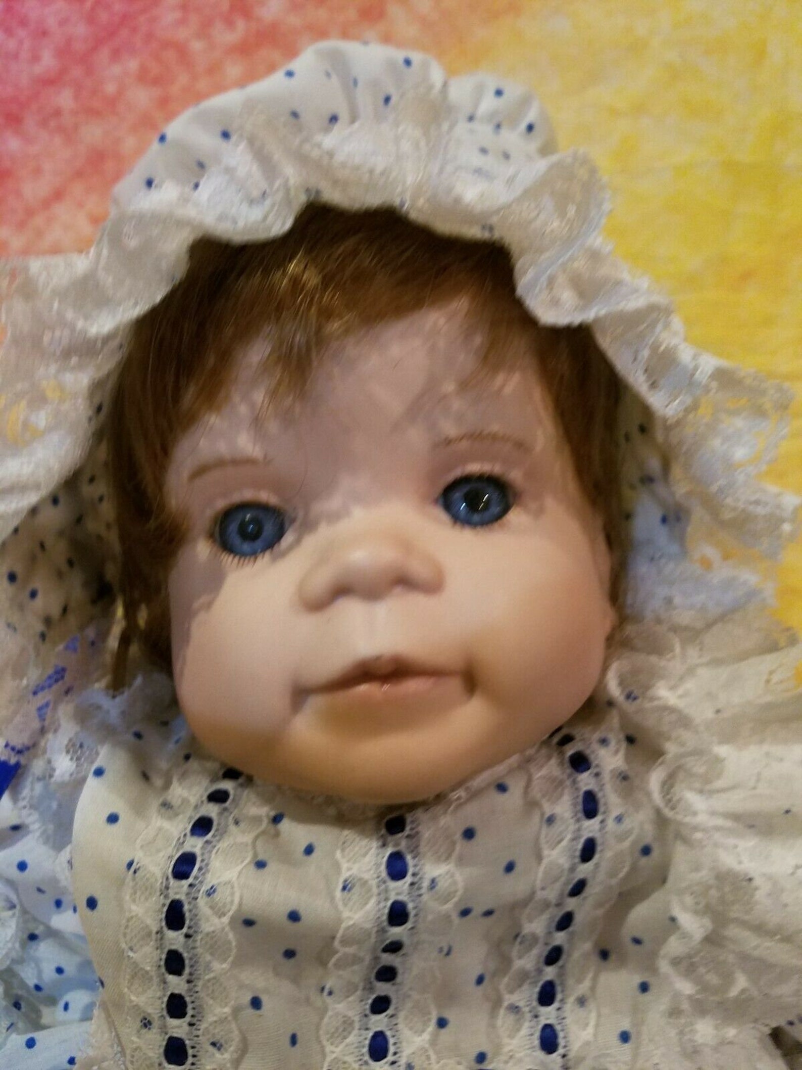 20 Porcelain Baby Doll Beautiful Blue and White Gown. Big Etsy