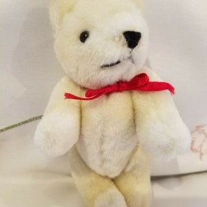 Miniature Kelly bear 6&quot; White Beautiful Plush Fully Jointed Bear -