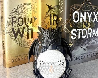 Figura de dragón bebé negro: BookTok Fantasy Decor Navidad San Valentín