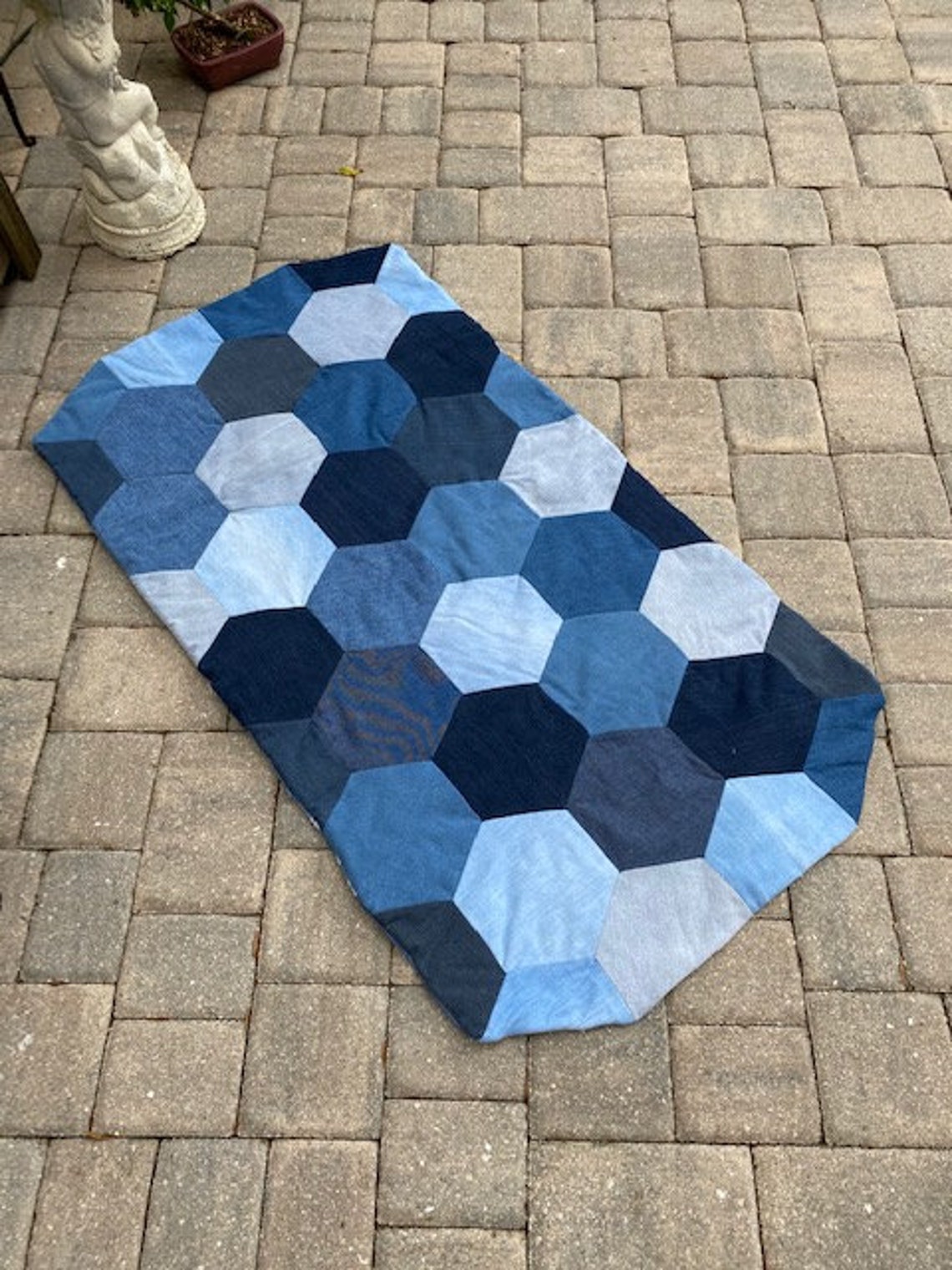 Standard Blue Jean Rug Etsy