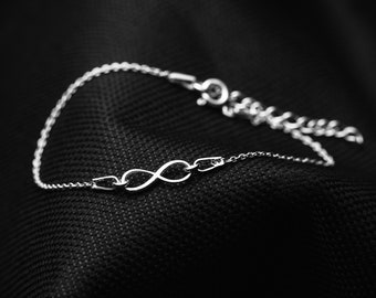 Sterling Silver Infinity Bracelet | Infinity Bracelet | Adjustable Silver Bracelet | Gift For Her