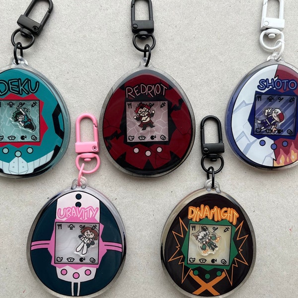 Mha Tamogatchi Shaker Keychains