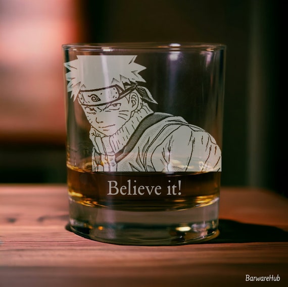 Anime Collector Whiskey Glass – Custom Engraved Manga Lover Barware, Personalized Anime Art Cup Gift for Him