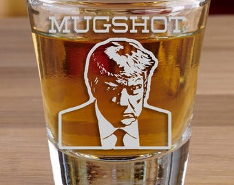 Trump Mugshot 2024 Victory Shot Glass – Personalized Patriotic Election Memorabilia Gift for Republican or Conservative