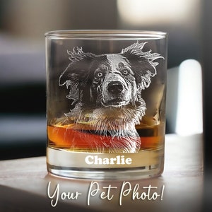 Remembrance Whiskey Glass for Pet Lovers, Engraved Pet Memorial Whiskey Tumbler, Bereavement gift for pet owners