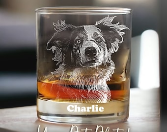 Remembrance Whiskey Glass for Pet Lovers, Engraved Pet Memorial Whiskey Tumbler, Bereavement gift for pet owners