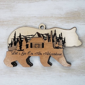 Cabin Adventure Bear Ornament