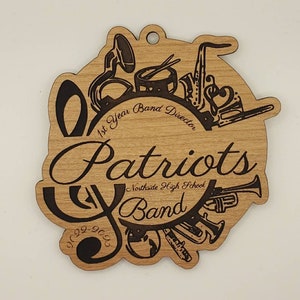 Band Wood Ornaments Personalized