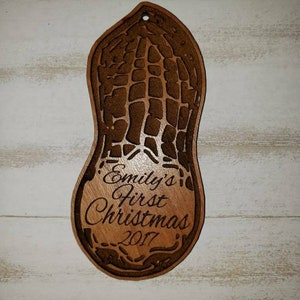 Personalized Peanut Ornament