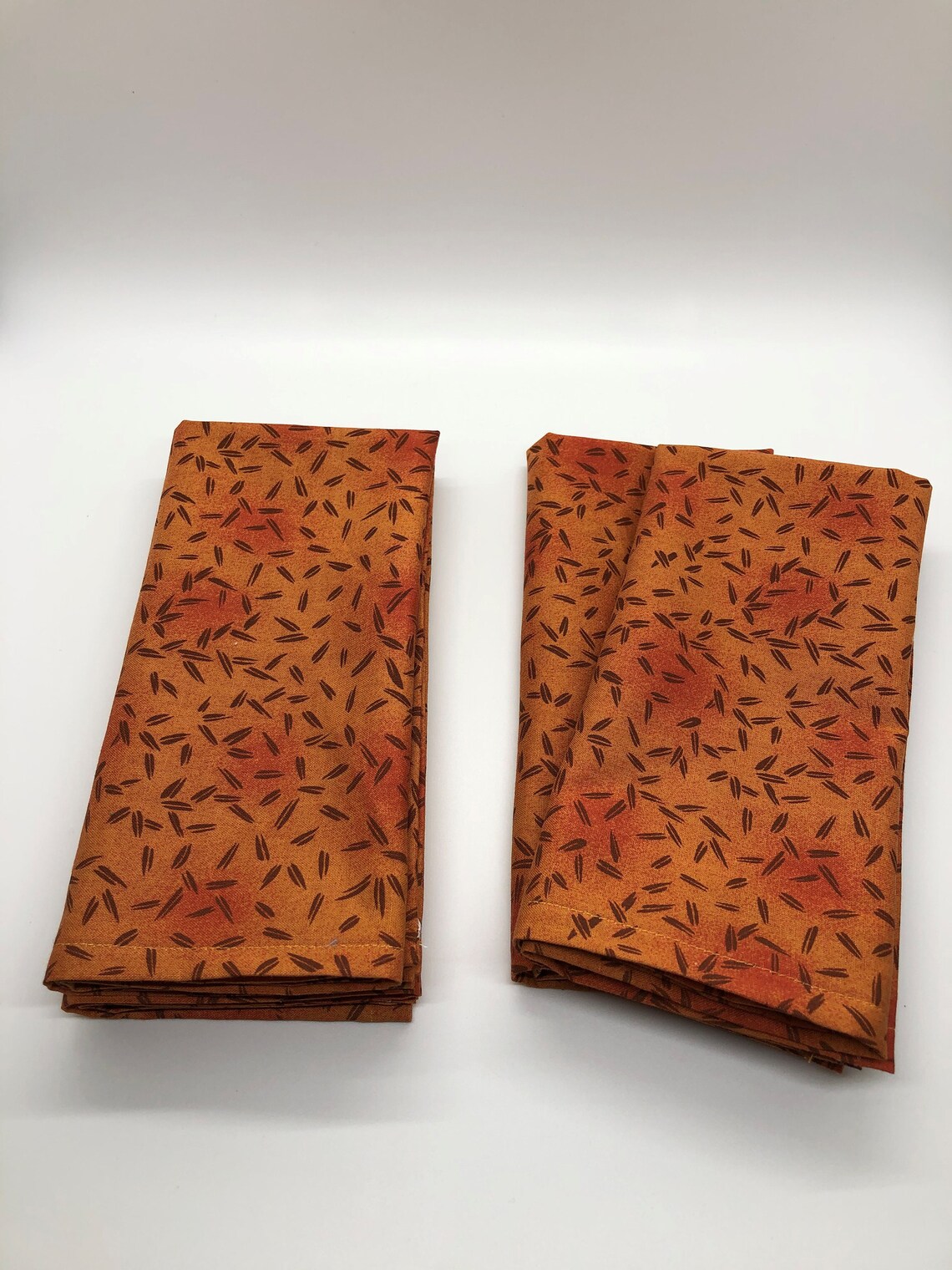 Orange Cloth Napkins Set of four Etsy