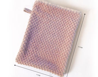 Weicher Baumwolle Waschhandschuh, Rosa Seife Beutel, Waschhandschuh, Seife Beutel, Badeflanell