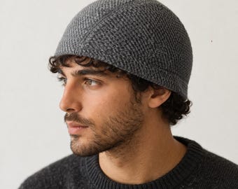 Gorro gris para hombre, gorro de ciclista, gorro de motociclista, pañuelo para la cabeza