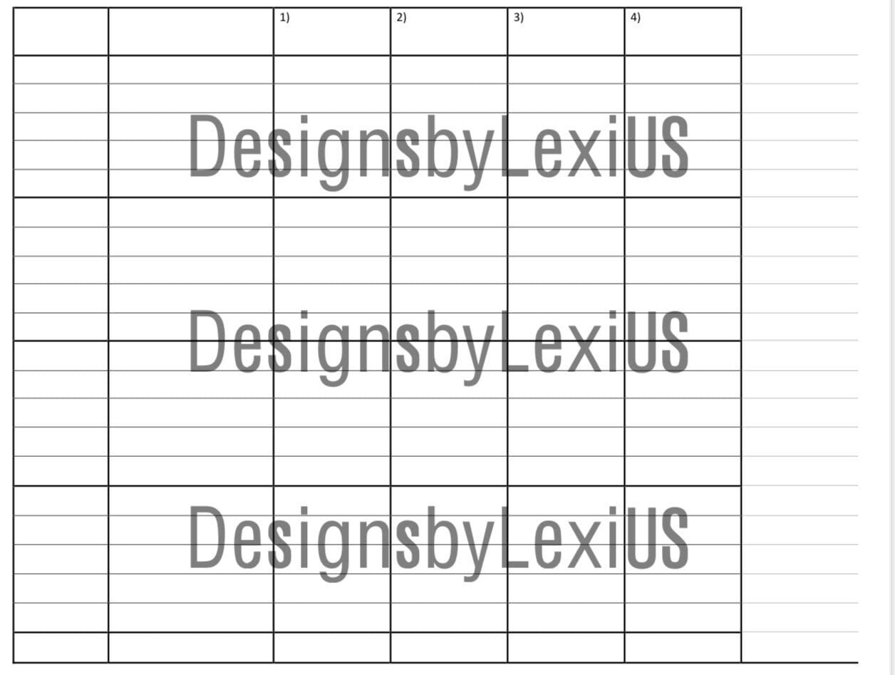 Wide Ruled Ledger Paper WIDE RULED Simple Column Ledger Checkbook Accounting Page PDF - Etsy