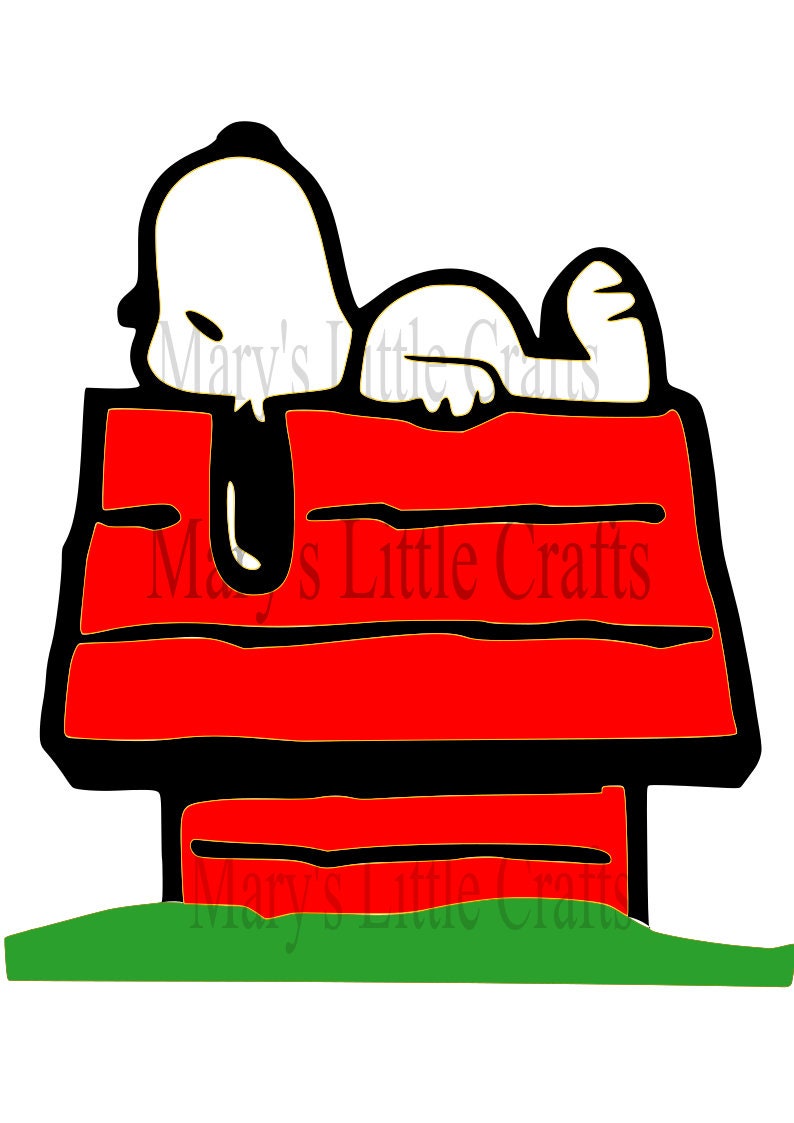 sleeping snoopy on doghouse