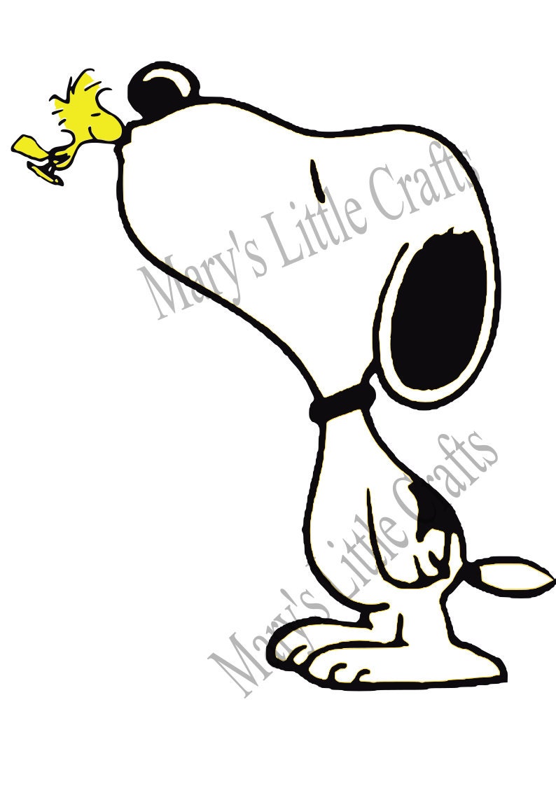 Snoopy and Woodstock Love SVG, Files for Silhouette Cameo or Cricut Etsy