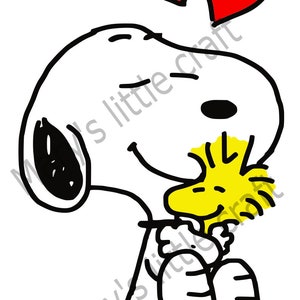 Snoopy und Woodstock SVG, Dateien für Silhouette Cameo oder Cricut