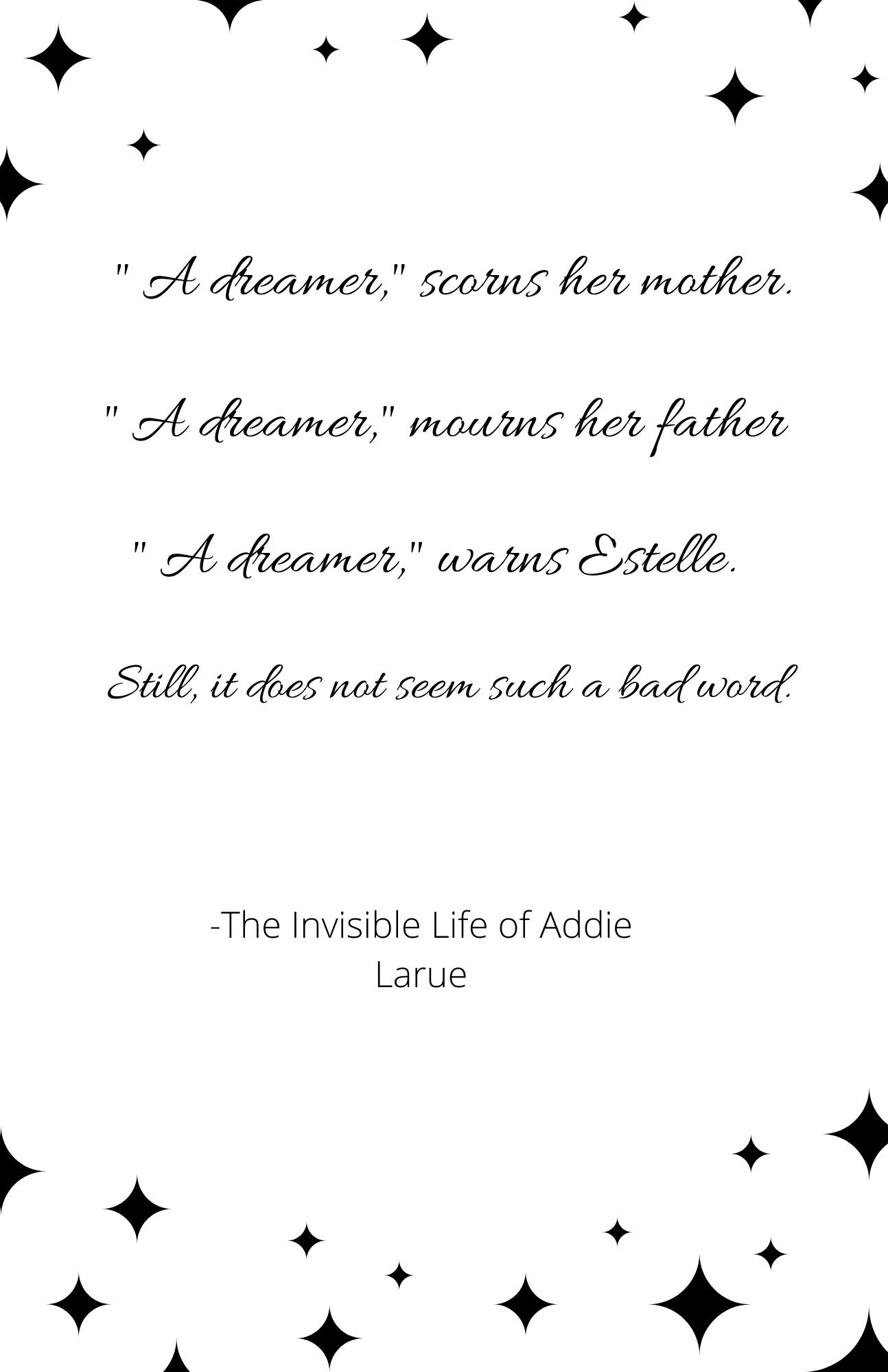 Invisible Life Of Addie Larue Quotes Invisible Life Of Addie Larue Quote | Etsy