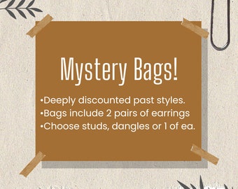 Mystery Bags// Stud Earrings//Dangle Earrings //Mystery Boxes// Mystery Earrings// Earring Grab Bags// Gifts for her PLEASE READ DESCRIPTION