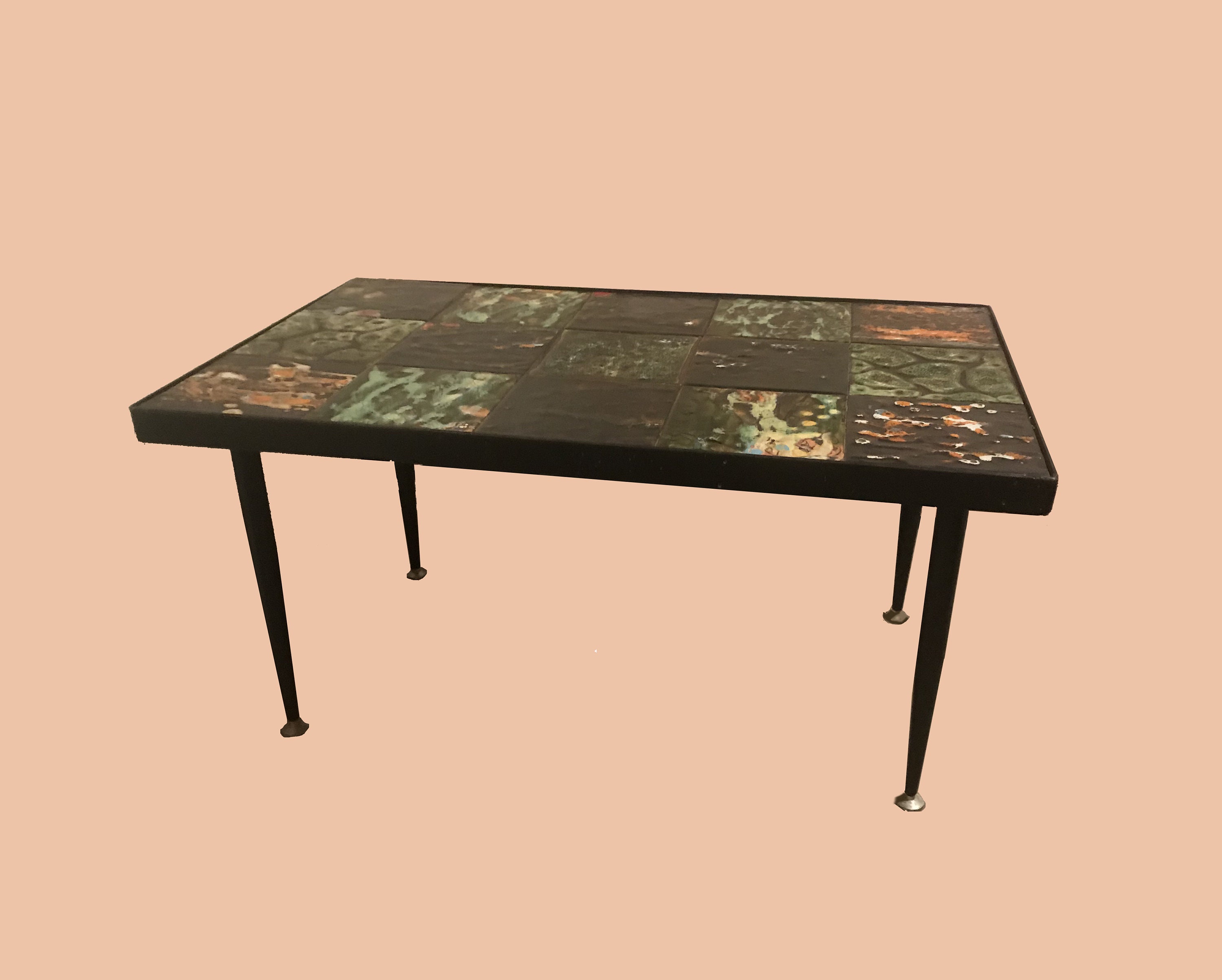 Table Basse Céramique 1950 Vintage