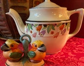 Hall Pottery Crocus Drip O Lator Enterprise Aluminum Co Cutie bird salt and pepper from Germany