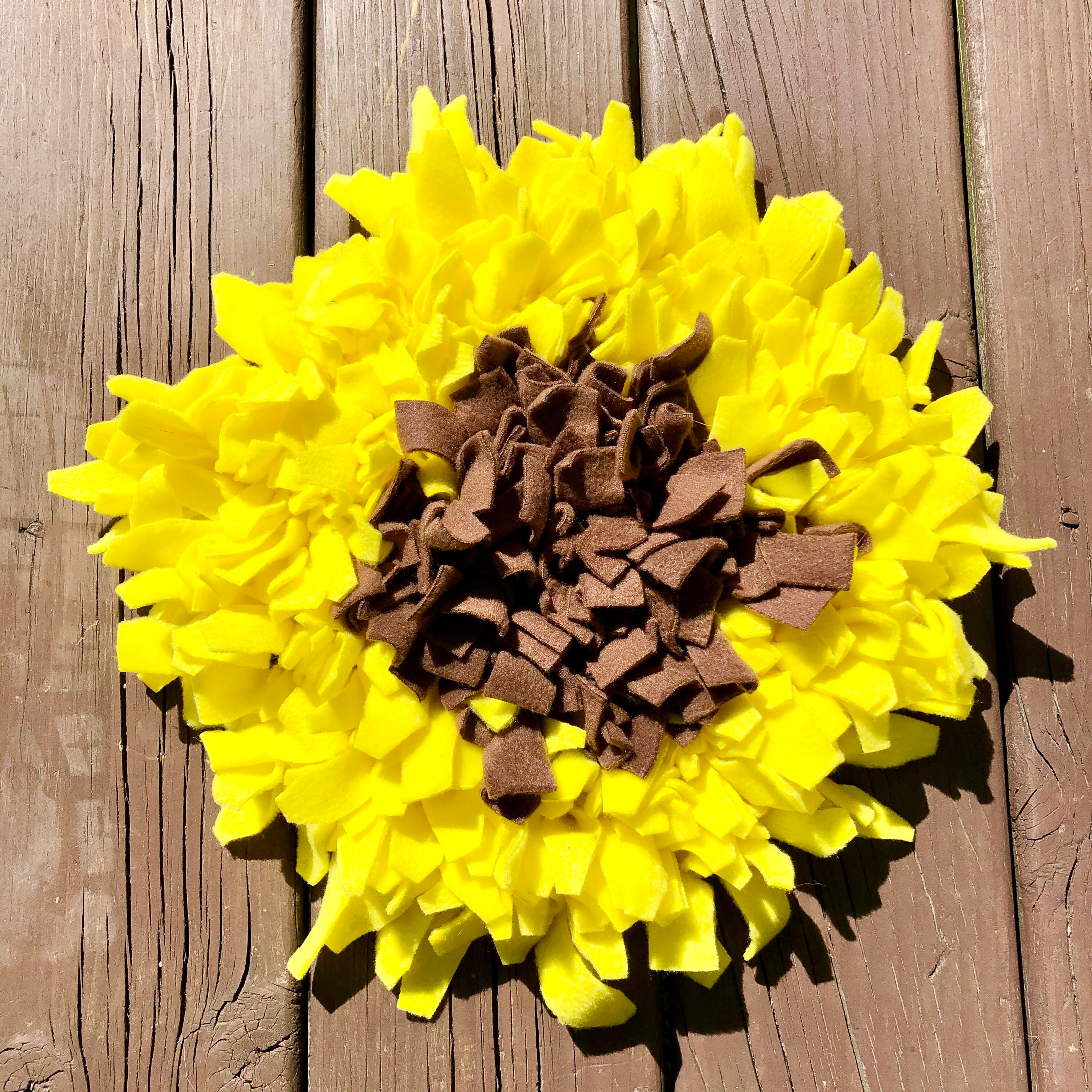 12x12 Fleece Sunflower Snuffle Mat Etsy