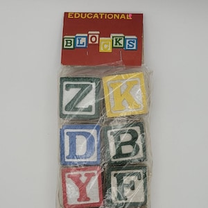 Vintage 20-Piece Wood ALPHABET BLOCK SET Educational Blocks Treasure House Co