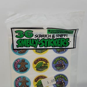 NEUE Vintage 80er Gordy Scratch & Sniff Aufkleber - 6 Verschiedene Düfte Kräuter Gewürze
