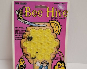 Vintage 1985 Smethport BEEHIVE Action Maze Game Model 154 Rack Toy USA Made