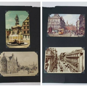 Lot de 7 vintage 1940 Paris France & Glasgow Cartes postales de la Seconde Guerre mondiale - Notre Dame