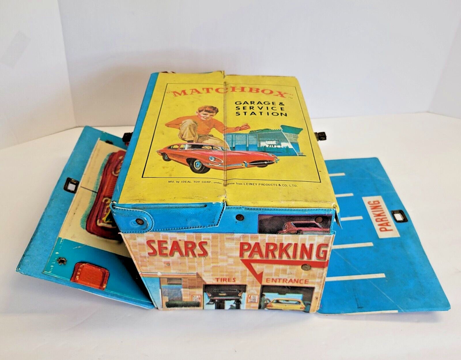 Garage et station service Matchbox vintage de 1966 avec parking Sears Ideal Lesney Etsy France