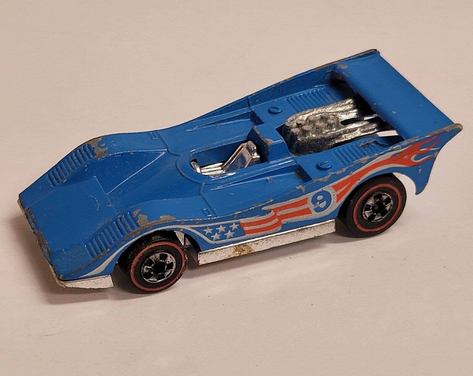 Vintage Hot Wheels 1973 American Victory Blue Race Car Stars