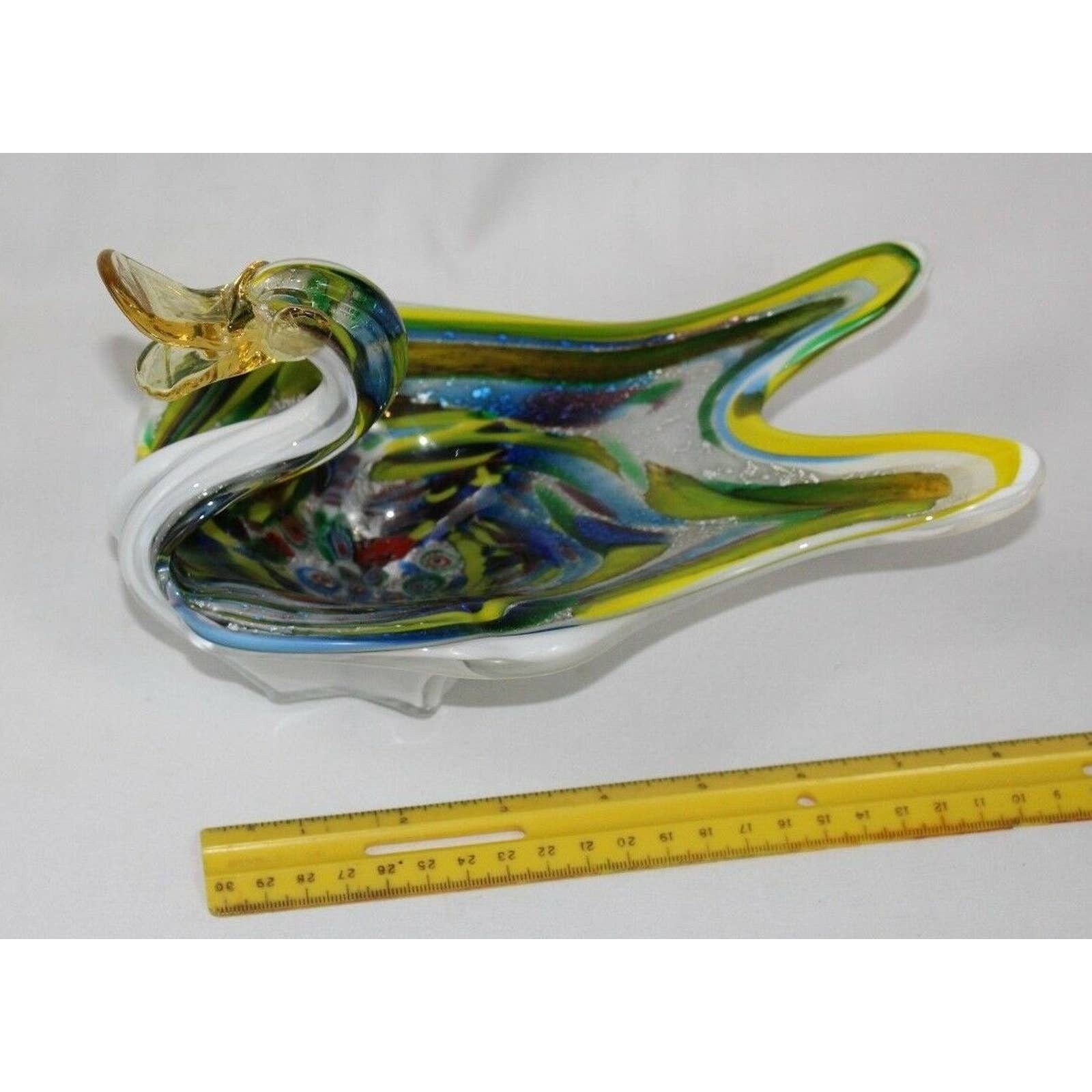 Vintage MidCentury Murano Art Glass Swan Duck Sculpture Bowl Etsy