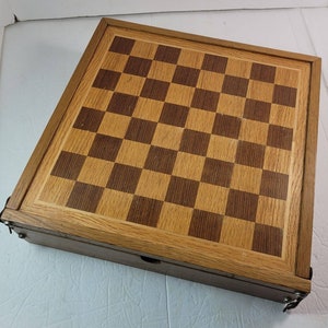 1960s Italian Inlaid Wood Multi Game Table With Roulette, Checkers/Chess,  Backgammon