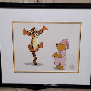 Framed Disney Limited Edition Serigraph Cel Winnie the Pooh and The Blustery Day