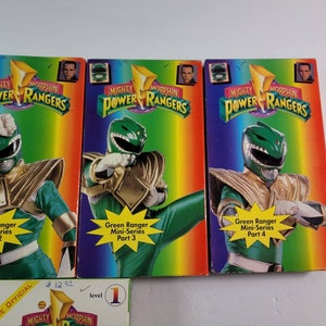 Lot 5 Mighty Morphin Power Rangers VHS Tapes Green Ranger - Etsy