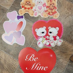 Valentijnsdag gestanste uitsnijdingen papier magische vintage decoratie -- Set van 4"