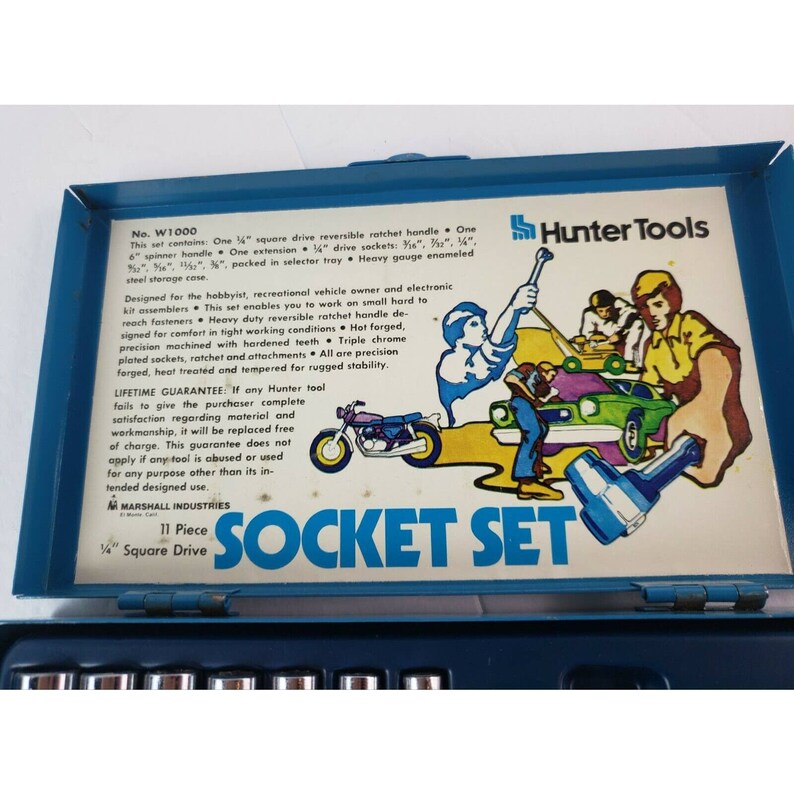 Vintage Hunter Tools 11 Piece Socket Set #W1000 VGC Made in Japan ...